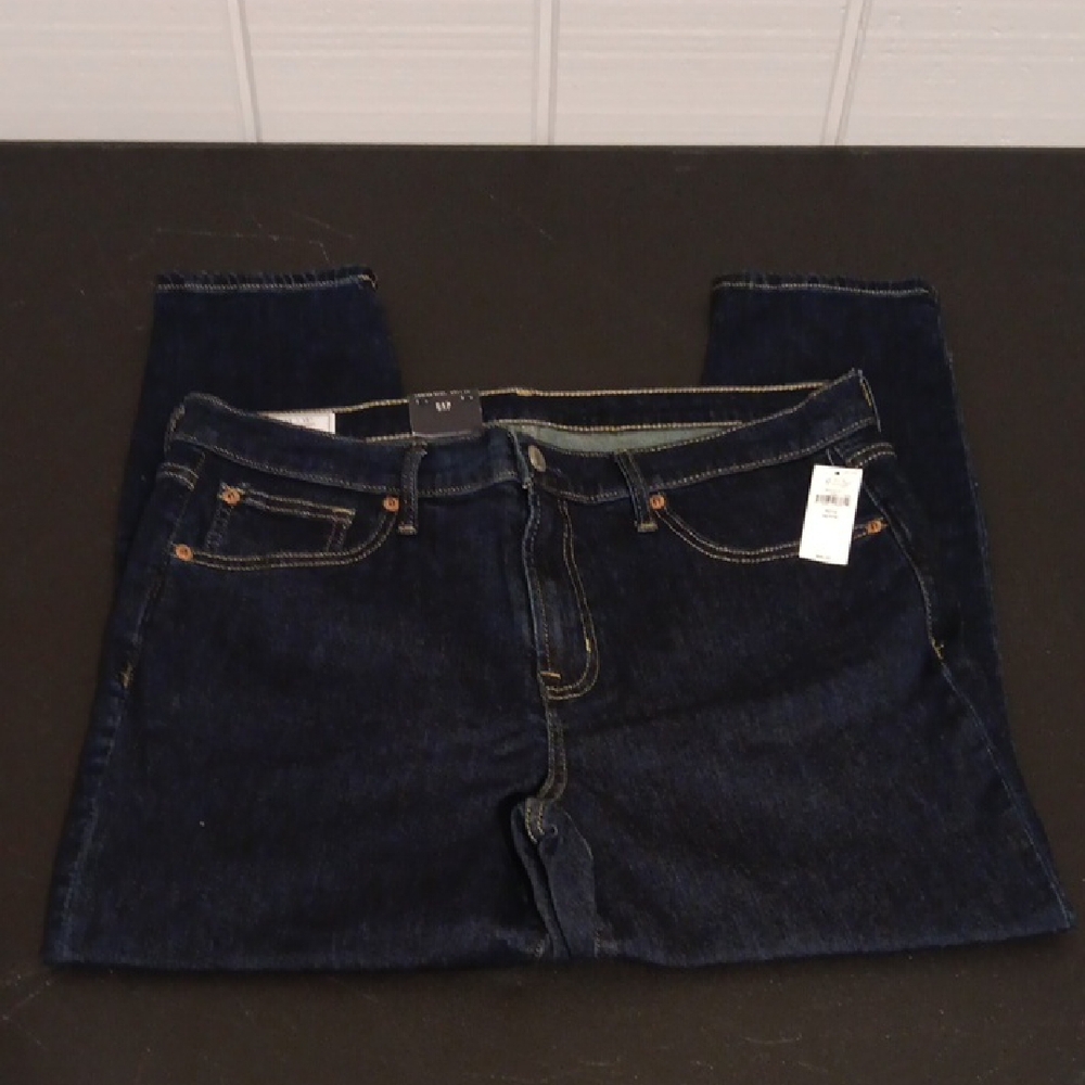 GAP True Skinny Mid-rise Stretch Dark Wash Denim Jeans 33/16P